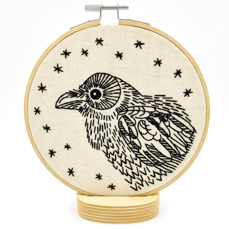 Raven - Nevermore Complete Embroidery Kit by Hook, Line & Tinker