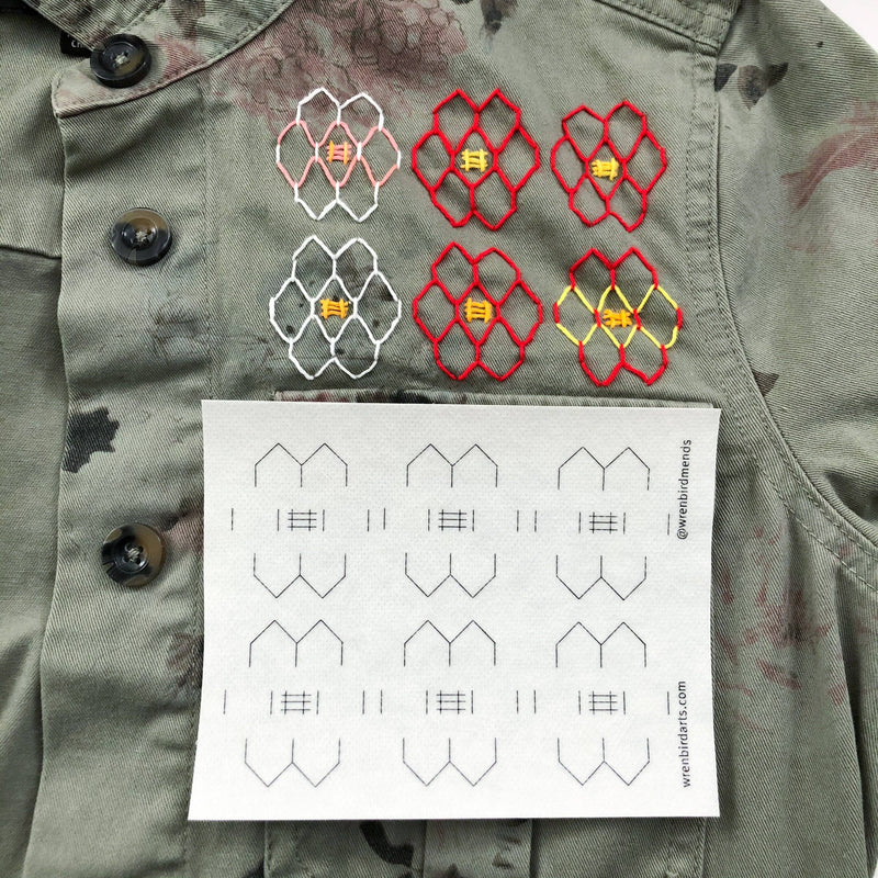 Washable Mending Transfers #5 Lavender Patterns