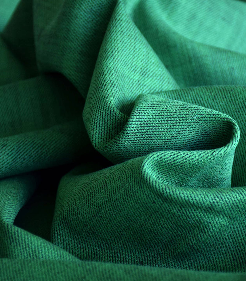 Grass Green Denim Fabric by Cousette