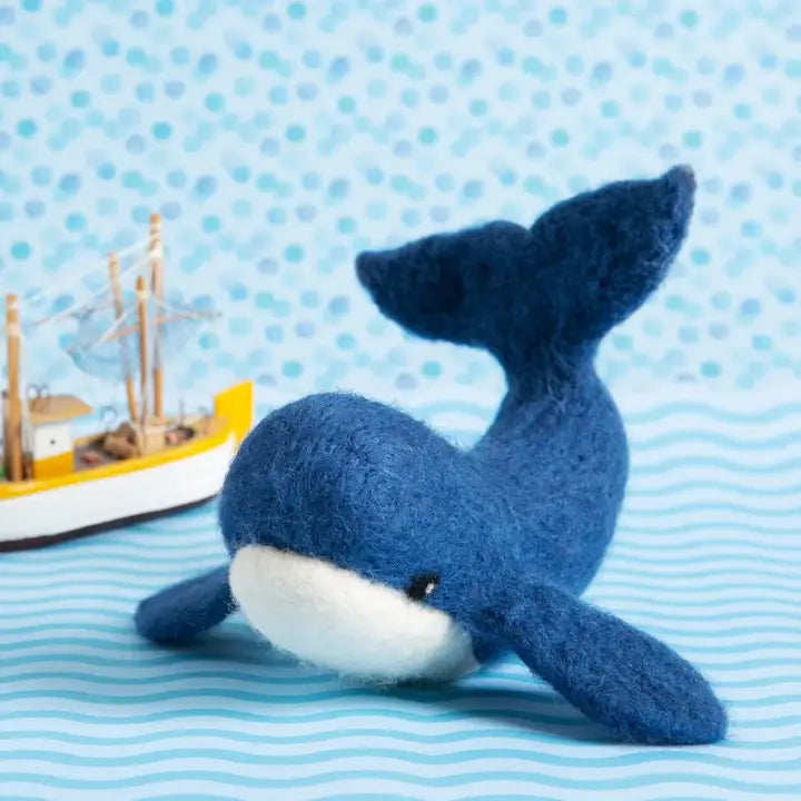 Whale Needle Felting Kit | Beginner Craft Kit by Hawthorn Handmade