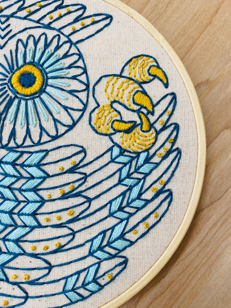 Saw Whet Owl Complete Embroidery Kit by Hook, Line & Tinker