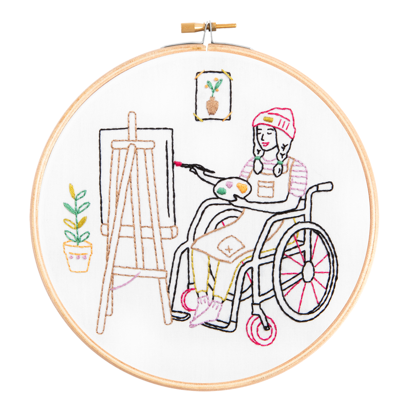 Painting Embroidery Kit (Create) | Complete Craft Kit by Hawthorn Handmade
