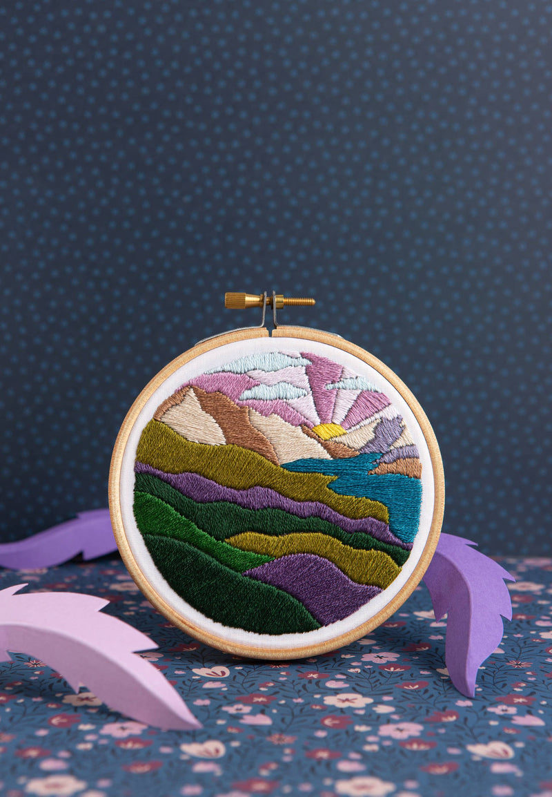 Highland Hike Mini Embroidery Kit | Complete Craft Kit for Beginners by Hawthorn Handmade