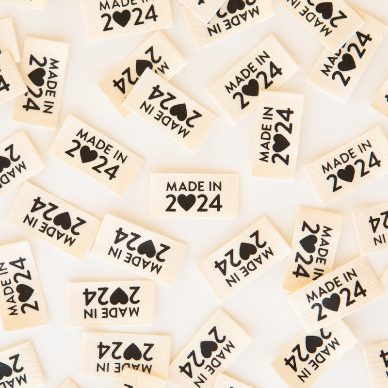 Made in 2024 Organic Cotton Labels by Sarah Hearts