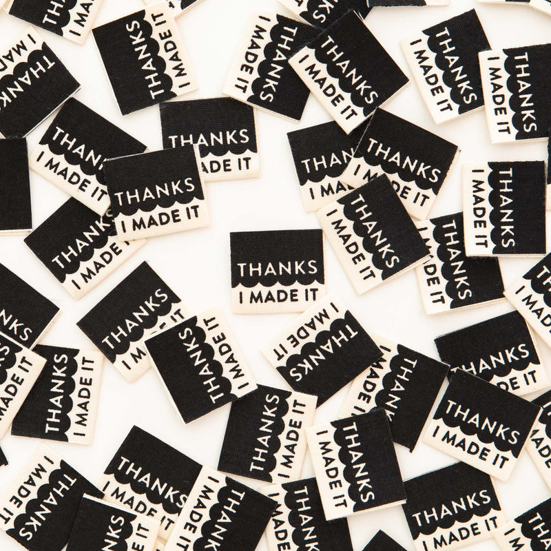 Thanks I Made It Organic Cotton - Sewing Woven Label Tags by Sarah Hearts
