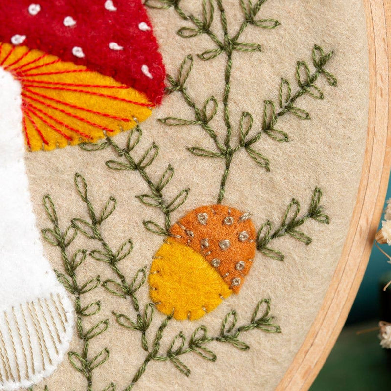 Toadstool Appliqué Hoop Craft Kit by Corinne Lapierre