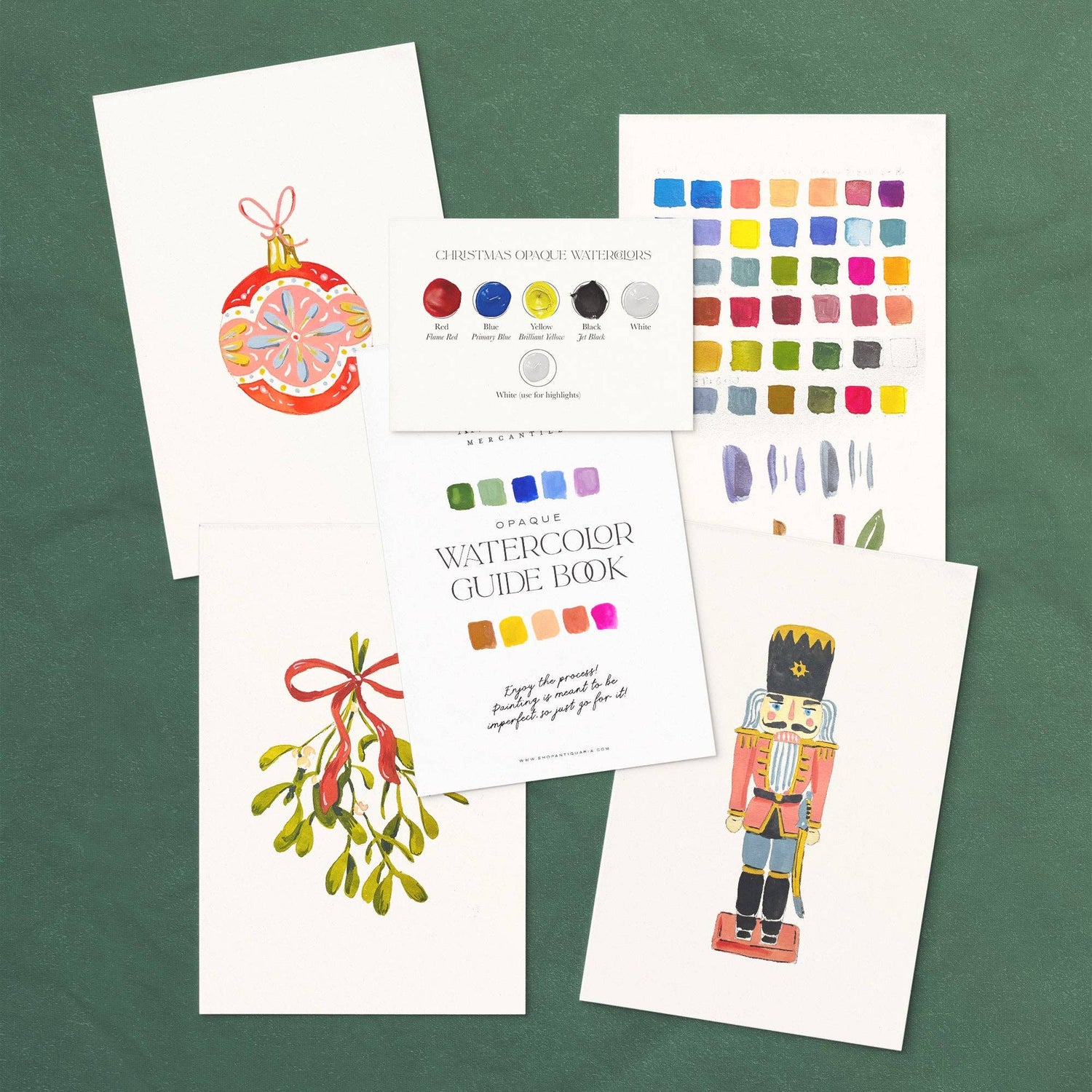 Watercolor Painting Kit: Christmas by Antiquaria Mercantile