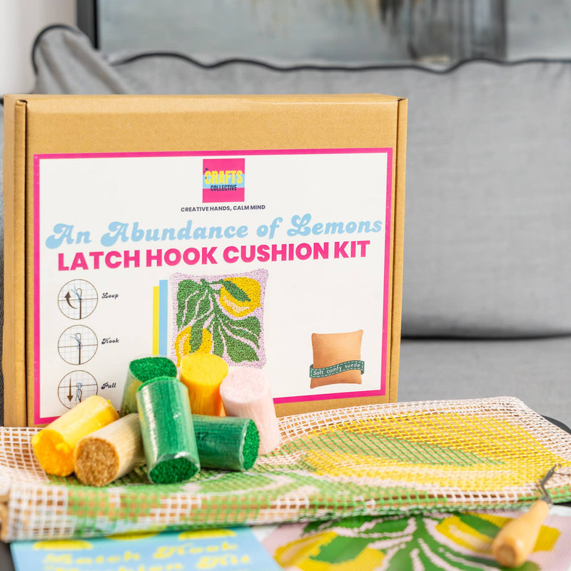 An Abundance of Lemons Latch Hook Cushion Kit
