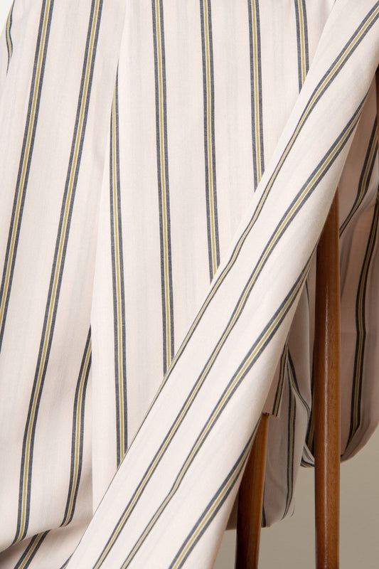 "Weave Line Milky Clay" Fabric