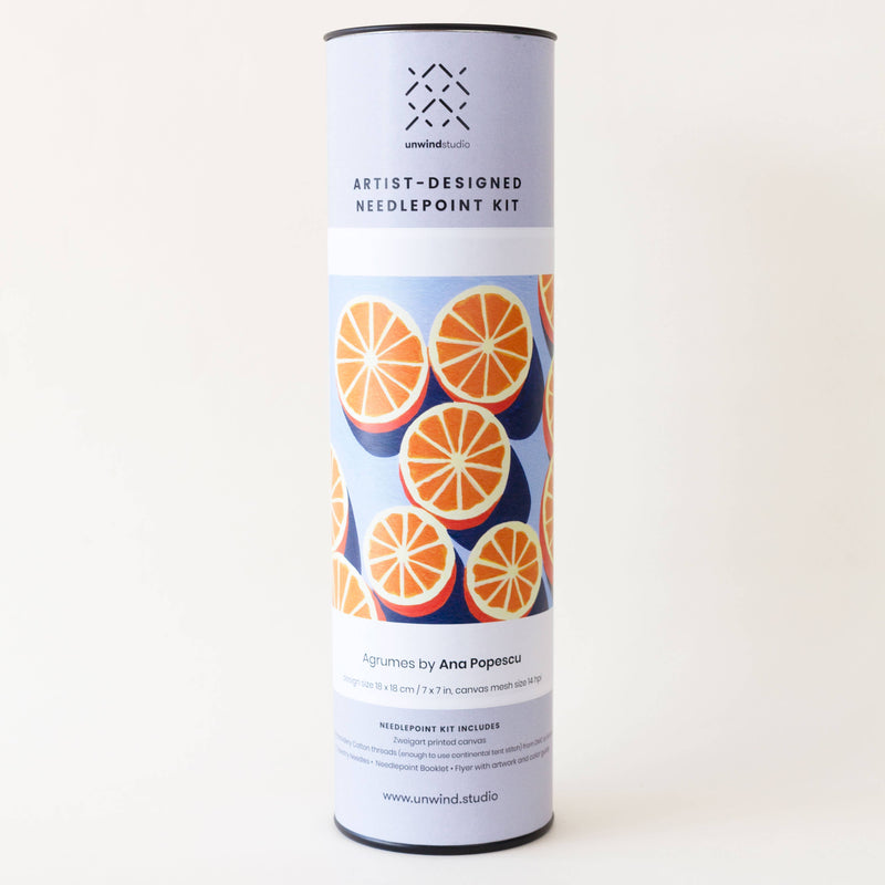 Agrumes Needlepoint Kit | DIY Embroidery by Ana Popescu