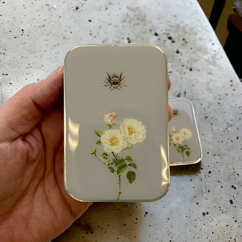 Bee and Rose tin