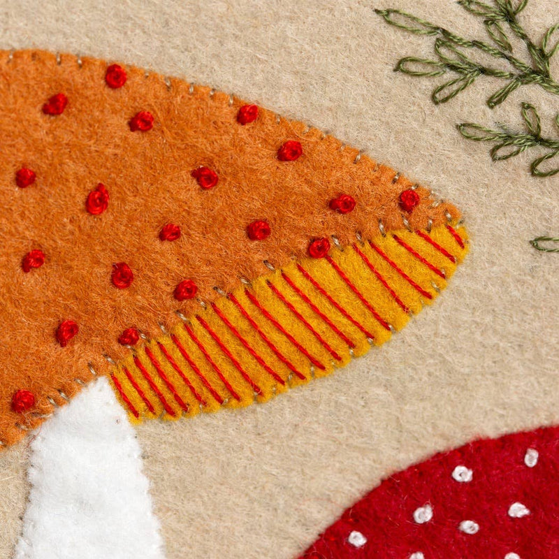 Toadstool Appliqué Hoop Craft Kit by Corinne Lapierre