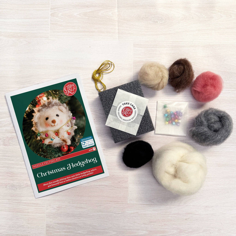 Christmas Hedgehog - Needle Felting Kit