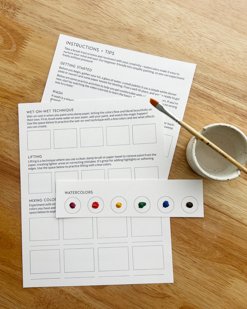 All-In-One Beginner Watercolour Kit - Honey Bee