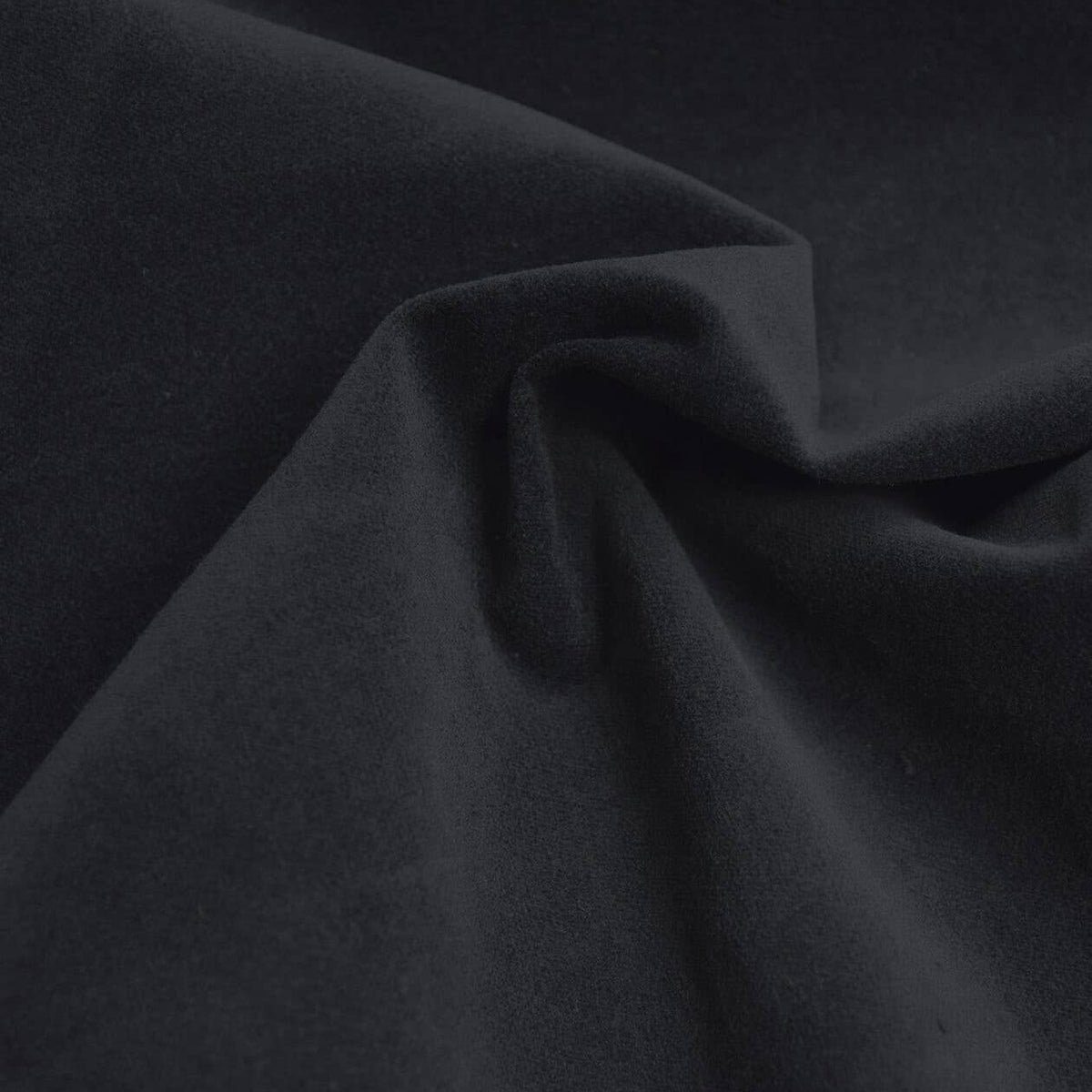 Black Night Velvet Fabric by Cousette