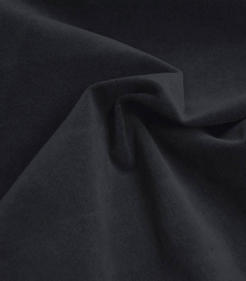 Black Night Velvet Fabric by Cousette