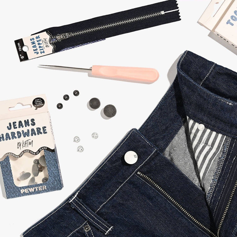 Jeans Hardware Kit | Pewter