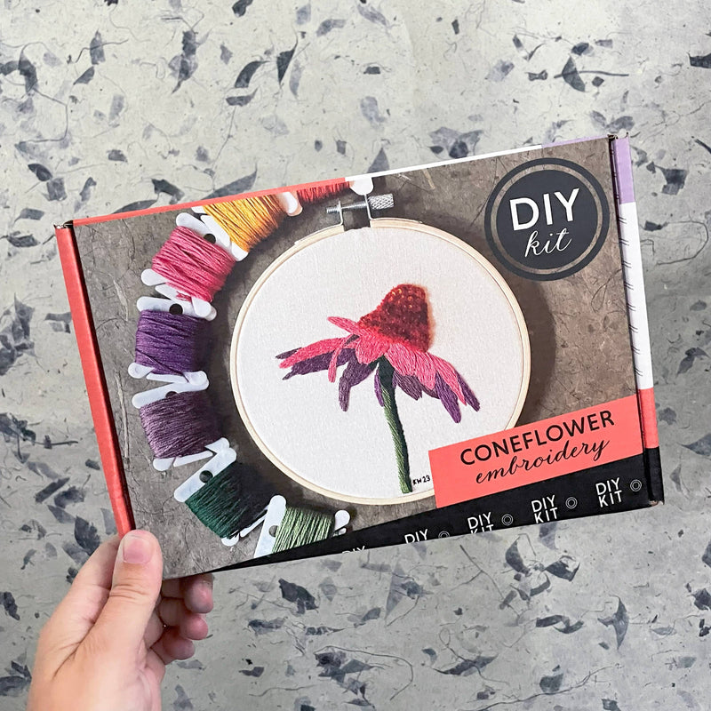DIY Embroidery Kit - Coneflower (5")