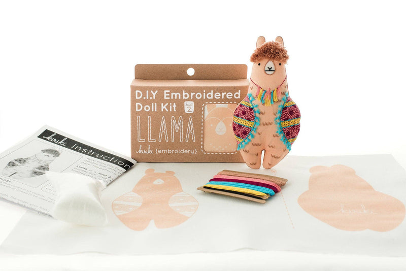 Llama Embroidery Kit by Kiriki Press