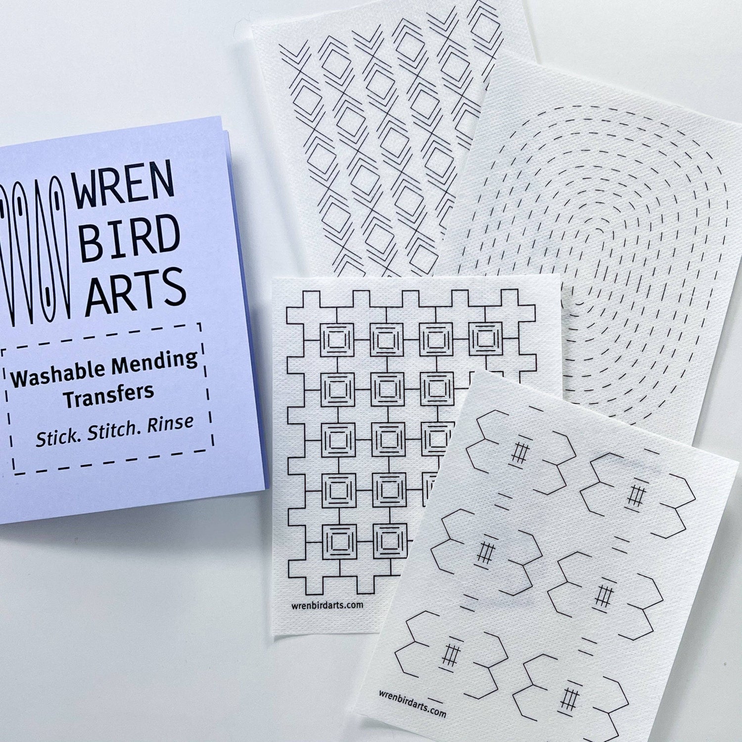 Washable Mending Transfers #5 Lavender Patterns
