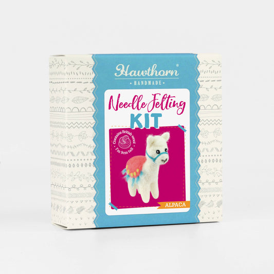 Alpaca Mini Needle Felting Kit | Beginners Craft Kit by Hawthron Handmade