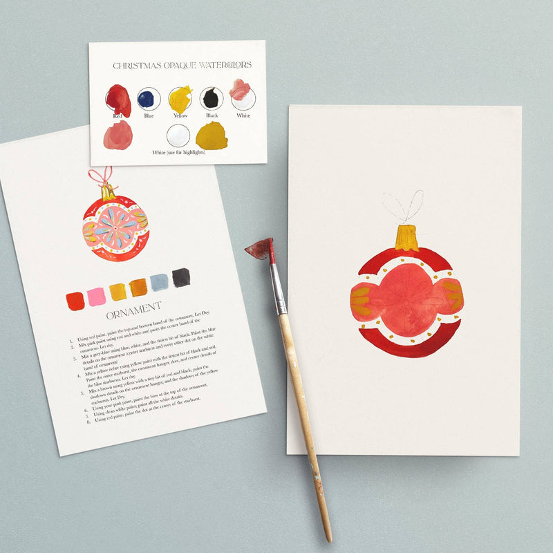 Watercolor Painting Kit: Christmas by Antiquaria Mercantile