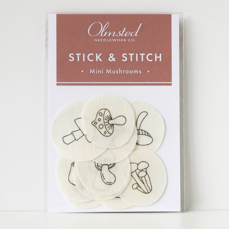 Mini Mushroom Stick and Stitch Embroidery Patterns