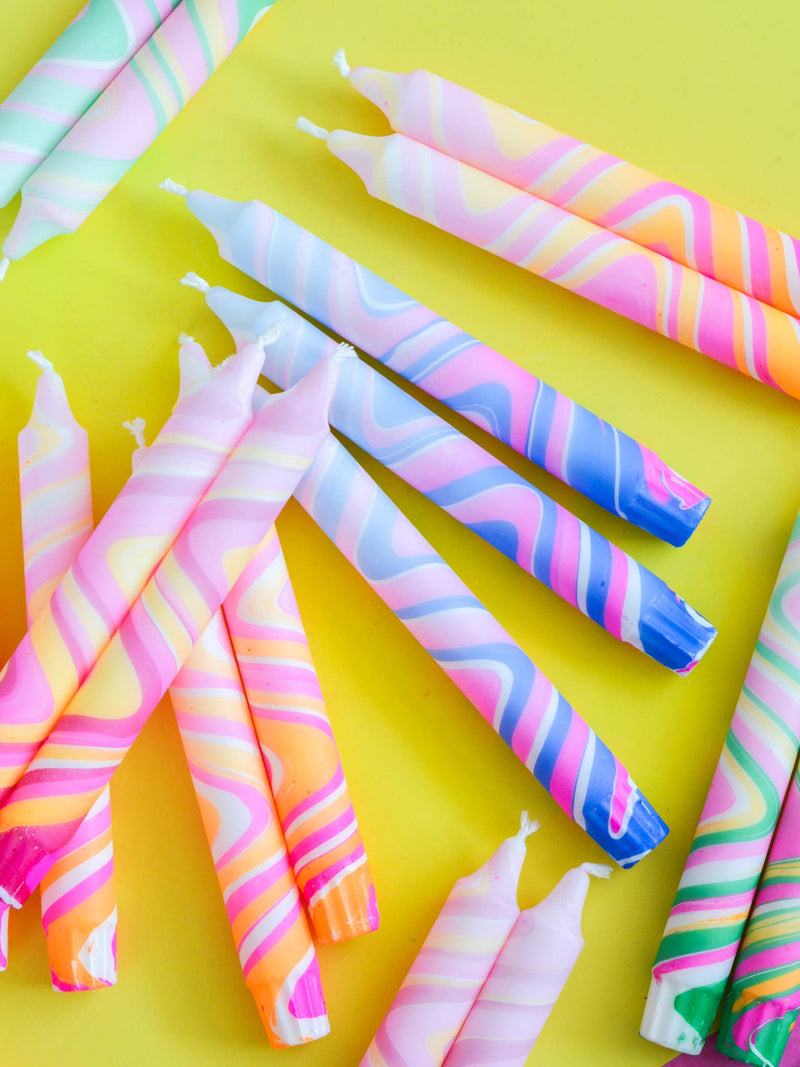 Summer Marble Neon Candles Mix by Nordtrice