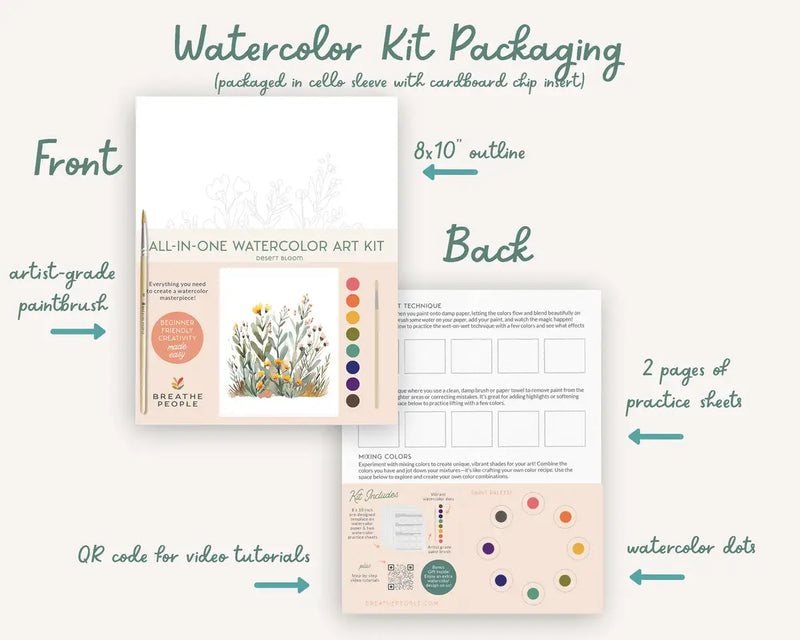 All-In-One Beginner Watercolour Kit - Butterflies
