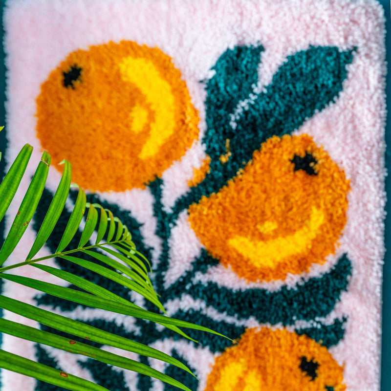 A Bounty of Oranges Latch Hook Rug Kit