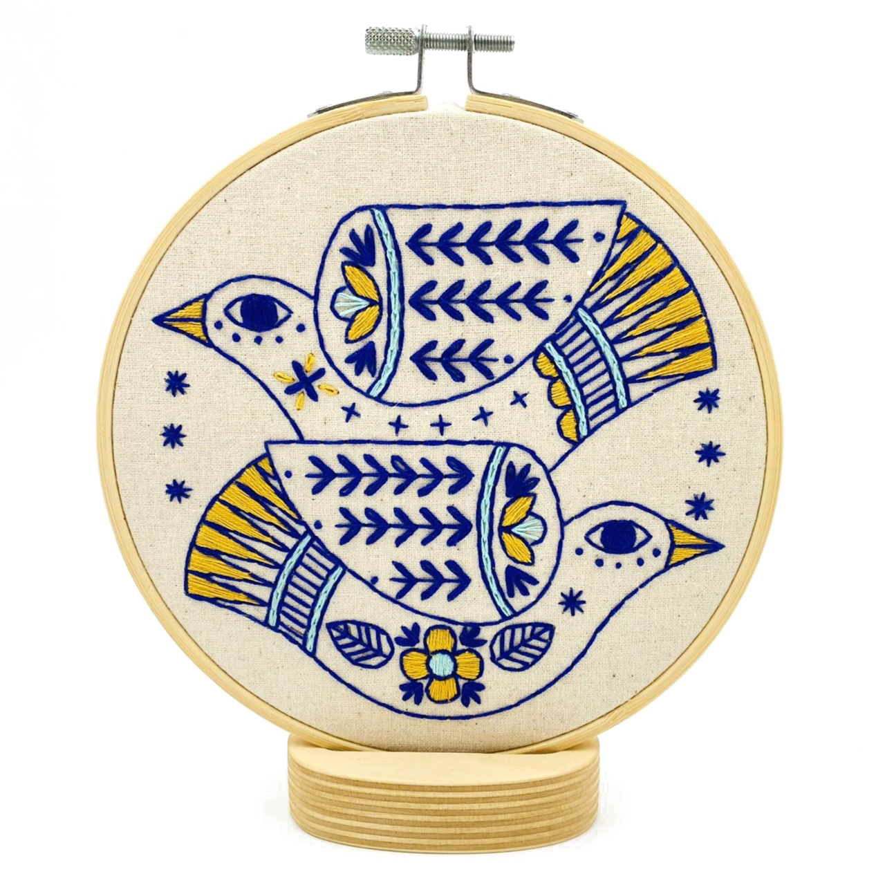 Turtle Doves Complete Embroidery Kit by Hook, Line & Tinker