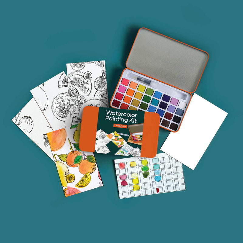 Citrus Fruits Watercolour Painting Kit
