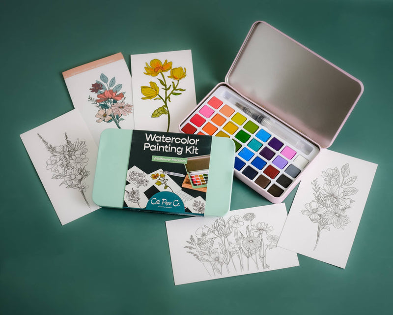 Wildflower Meadow Watercolour Painting Kit