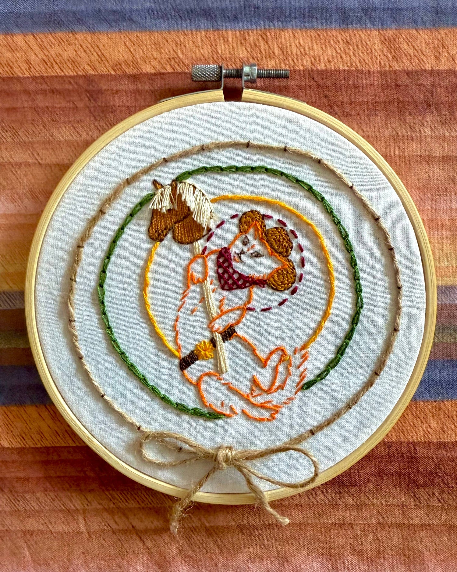Meowdy Pawtner Western Cowboy Cat Craft DIY Embroidery Kit