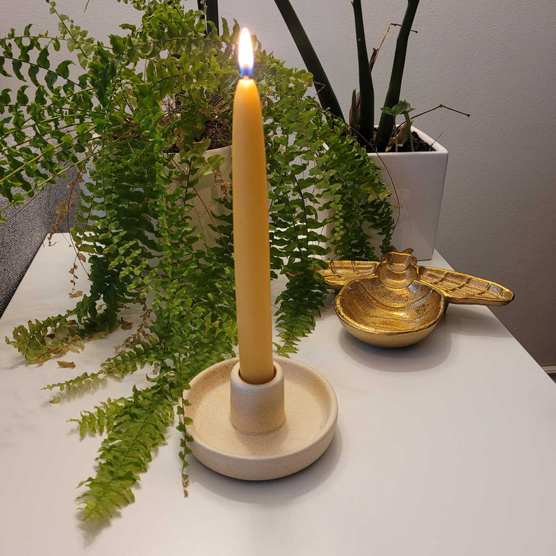 Nordic - Hygge style Ceramic Candlestick Holder by Eastvan Bees