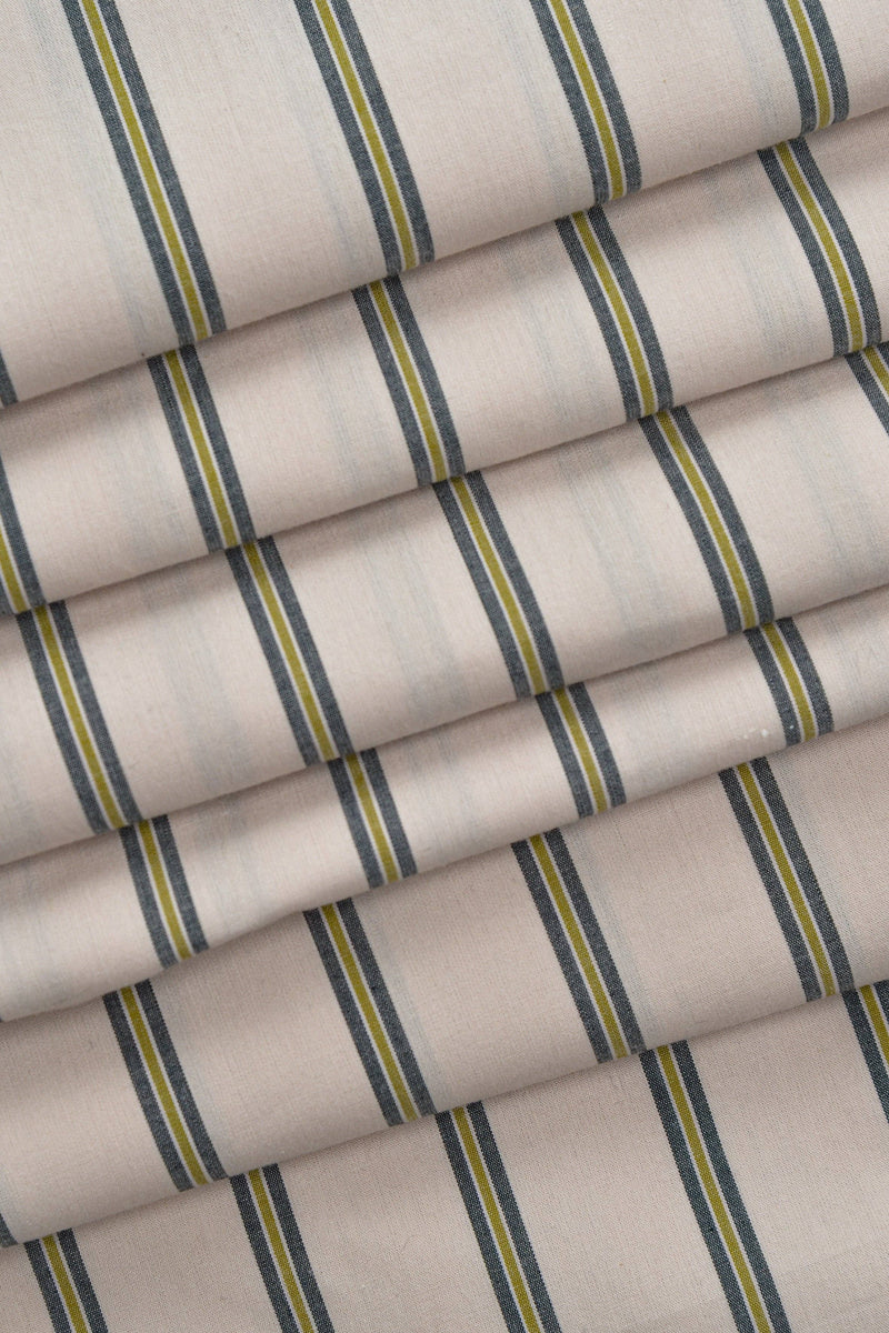 "Weave Line Milky Clay" Fabric