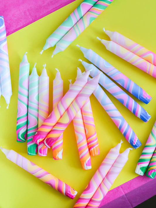 Summer Marble Neon Candles Mix by Nordtrice