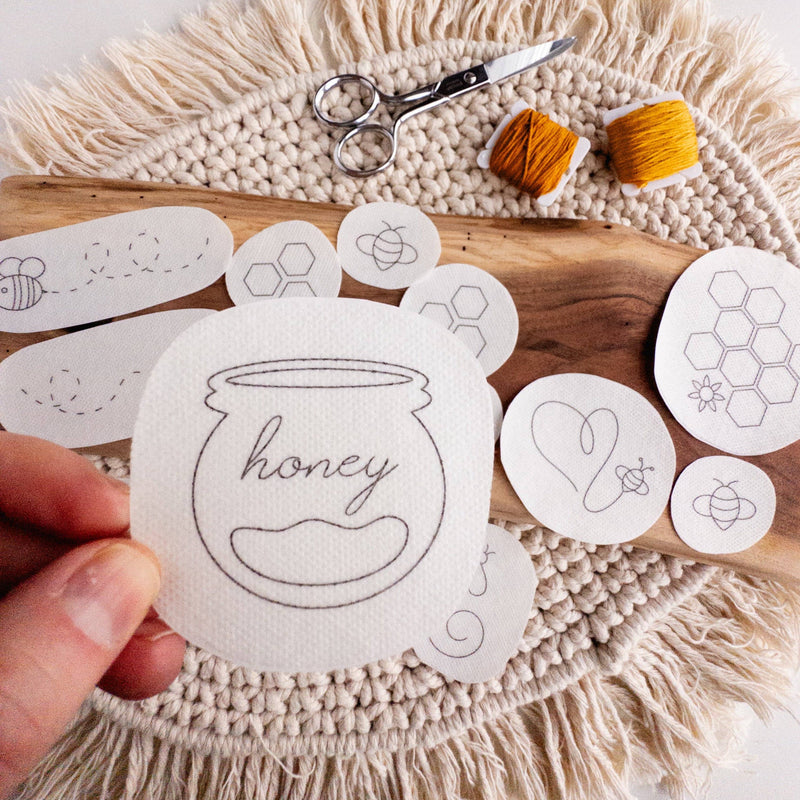 Bee Stick and Stitch Embroidery Patterns