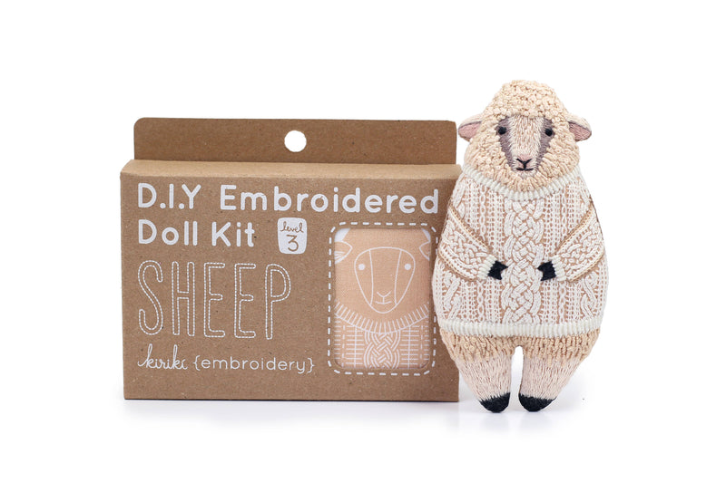 Sheep Embroidery Kit by Kiriki Press