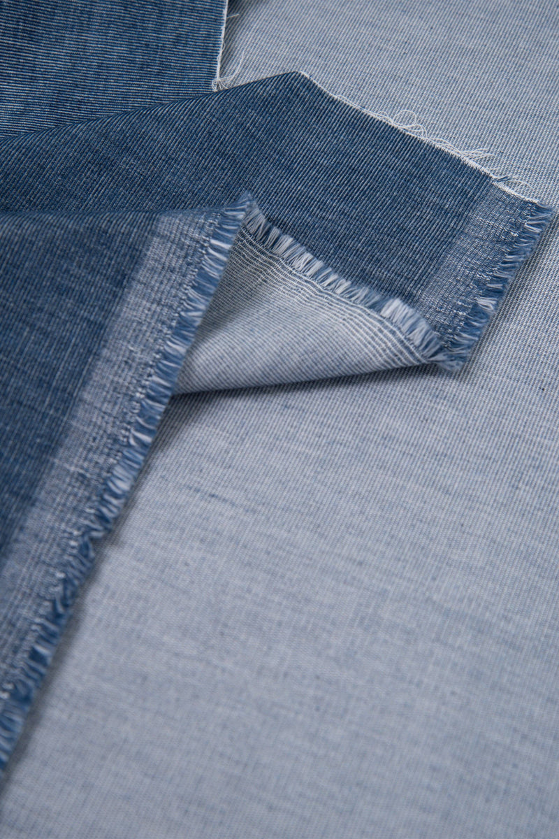 Vintage Blue Woven Velvet