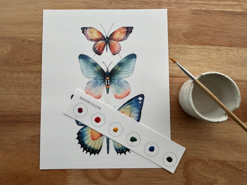 All-In-One Beginner Watercolour Kit - Butterflies