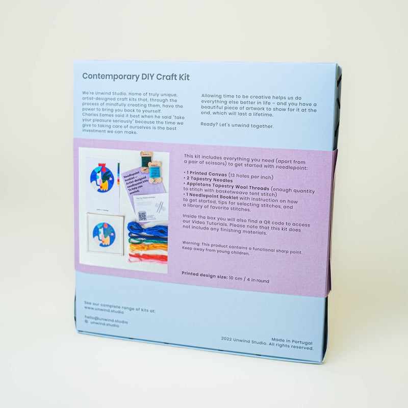 Royan Sunglasses Case (double sided) Needlepoint Kit by Álex Roda