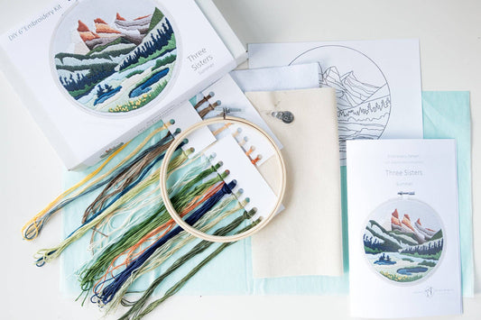 Three Sisters Summer DIY Embroidery Kit by Anna Angiel