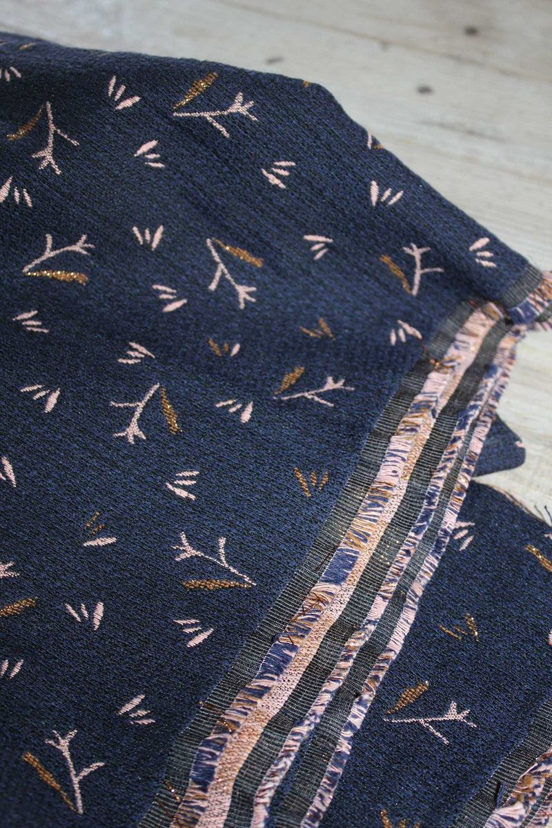 Blue Ramo Jacquard Fabric