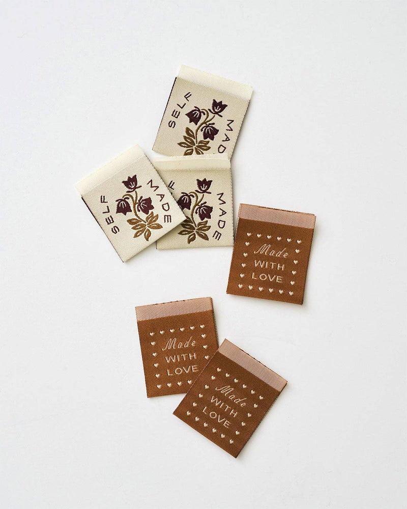 Self Made Botanical Ginger Woven Garment Labels