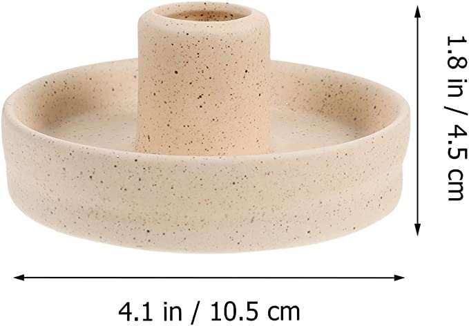 Nordic - Hygge style Ceramic Candlestick Holder by Eastvan Bees