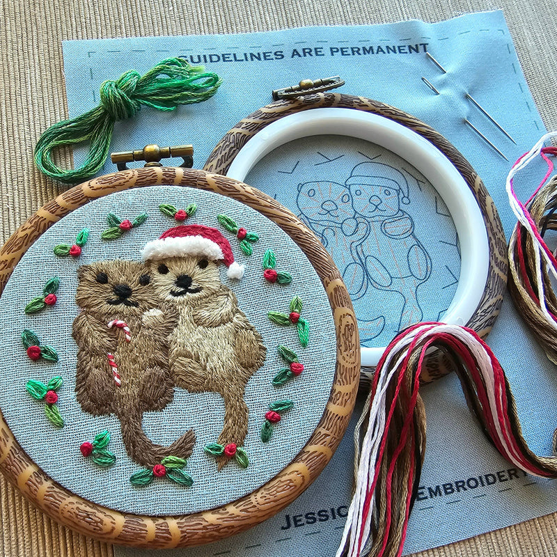 Otterly Adorable Ornament Embroidery Kit
