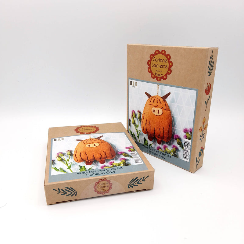 Highland Cow Felt Craft Mini Kit by Corinne Lapierre Limited