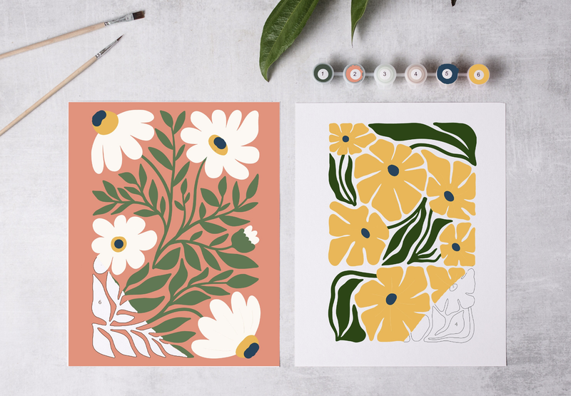 Field of Daisies Paint-By-Numbers Kit by Cate Paper Co.