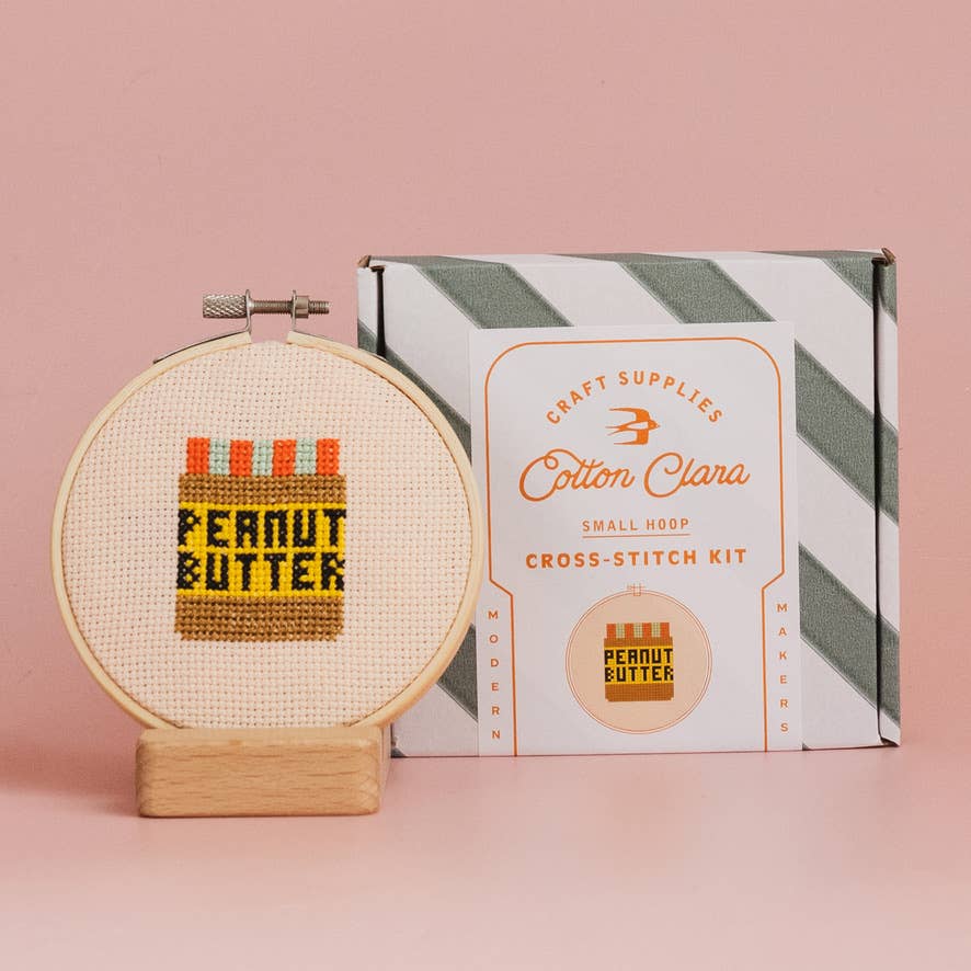 Peanut Butter Cross Stitch Kit by Cotton Clara